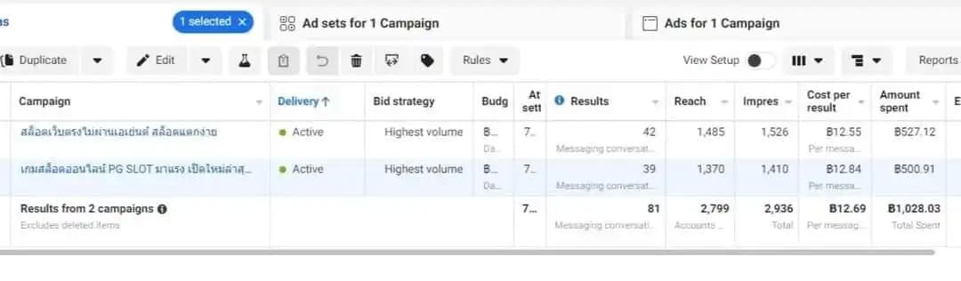 ตัวอย่างแคมเปญ Google Ads 4